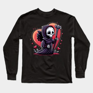 Valentine Grim Reaper Long Sleeve T-Shirt